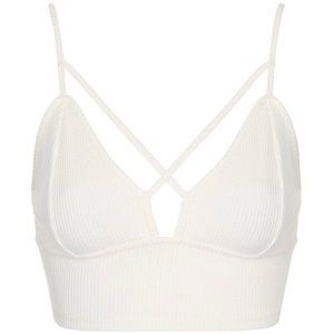 TOPSHOP Framed Ribbed Crop Top